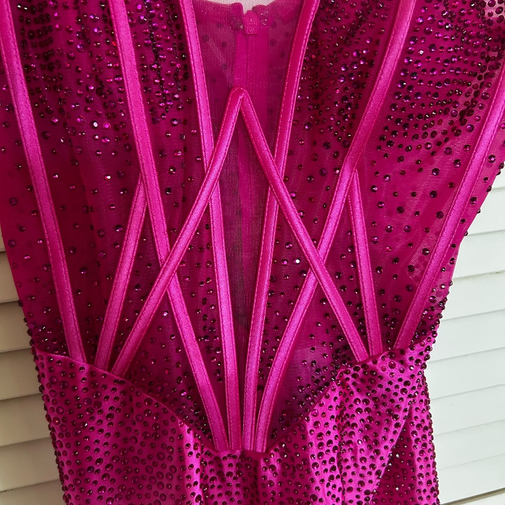 Ladivine prom dress in fuchsia